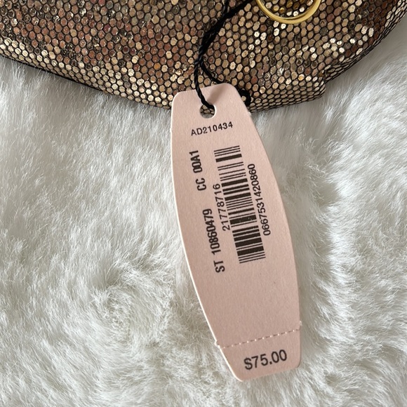 NWT Victoria’s Secret golden glitter foldable clutch - Picture 3 of 7